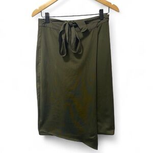 Rudsak Green Skirt with Built-In Belt Size S — Midi Length